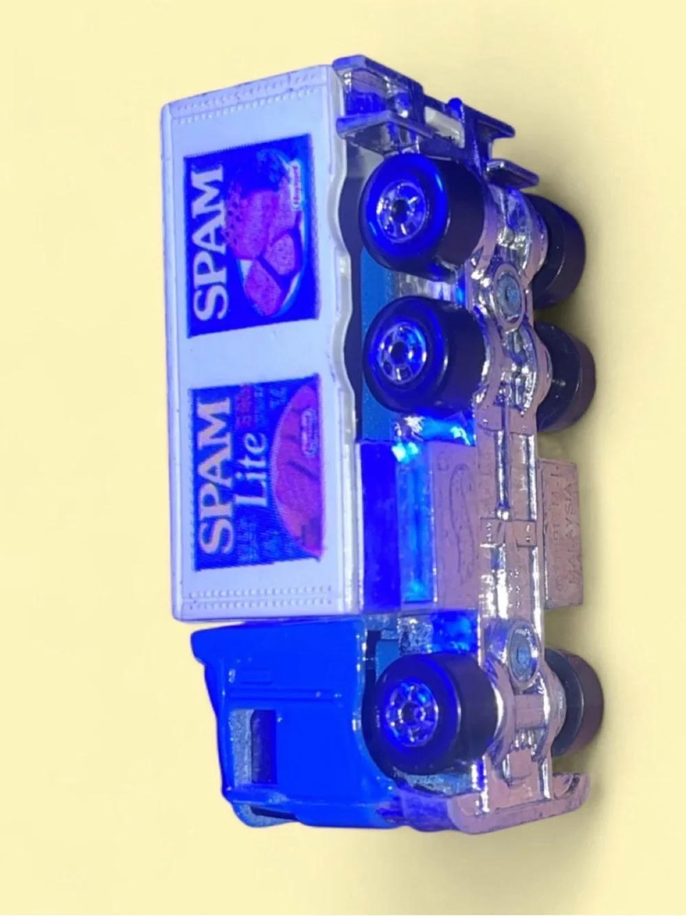 1991 retro Spam hot wheels Toy Delivery Truck - Collectible Kids Toy